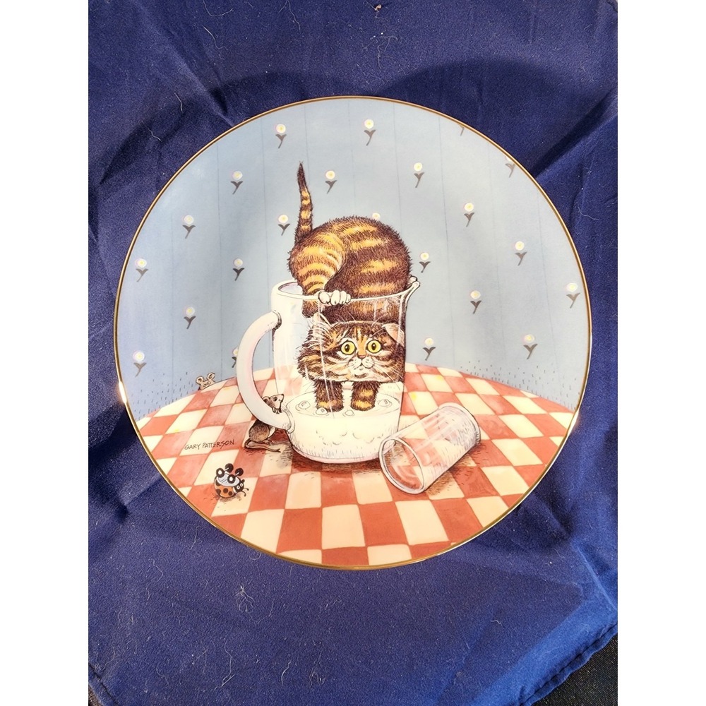 Gary Patterson Curiosity Comical Cats Danbury Mint Collector Plate 1996 B9645
